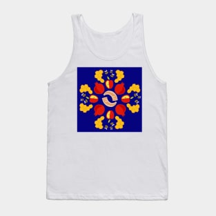 Rosh Hashanah Roundel in Blue Tank Top